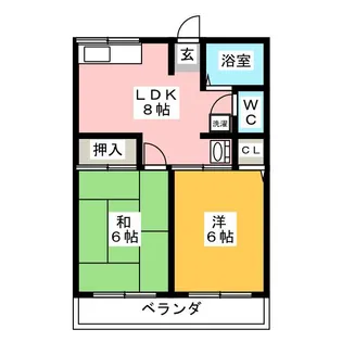 ハイムシノビII【2階】の間取り