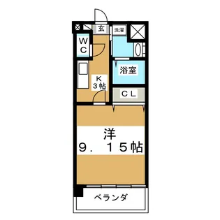 アネーロ泉中央【4階】の間取り