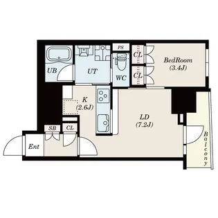 MFPRコート日本橋馬喰町【4階】の間取り