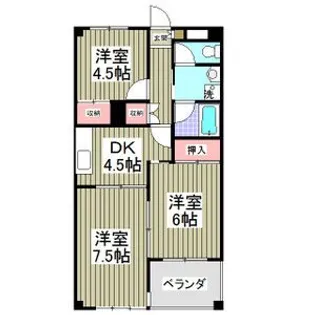 リバーサイド東信【1階】の間取り