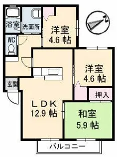 コート豊町【2階】の間取り