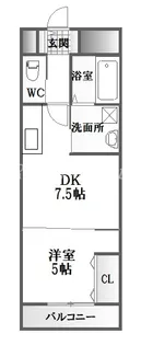 ピース・コウセイ北佐古A【2階】の間取り