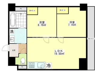 フェリチタ越谷駅前【8階】の間取り