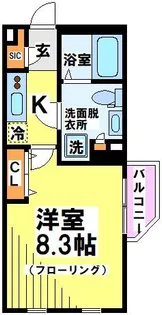 1Kの間取り画像