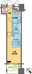 東京都中央区銀座8【マンション】の間取り