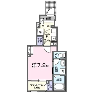 平松本町アパート【1階】の間取り