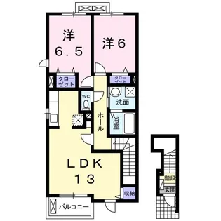 大阪府藤井寺市大井5【アパート】の間取り