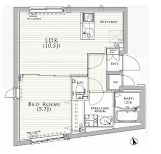 COCOCUBE AKABANE【4階】の間取り