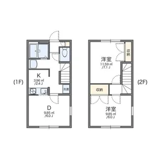 オリーブガーデンF【1階】の間取り