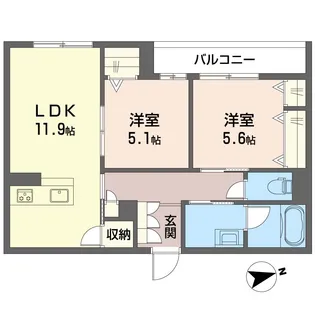 クオリスタ【2階】の間取り