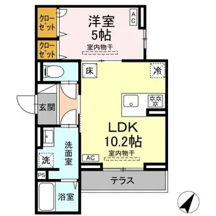 神奈川県相模原市南区南台4【アパート】の間取り