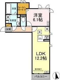 Le Lien Akane South【1階】の間取り