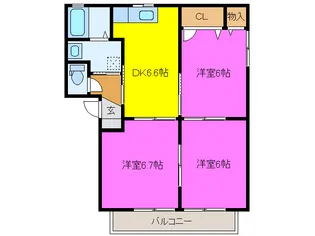 グリーンルーフ【2階】の間取り