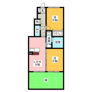 パークヒルズミモザ【1階】の間取り