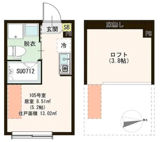 ハーモニーテラス東大泉II【1階】の間取り