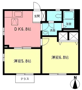 2DKの間取り画像