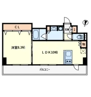 ララプレイスザ京橋ステラ【7階】の間取り