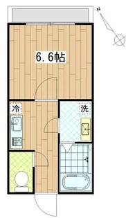 埼玉県春日部市大枝【アパート】の間取り