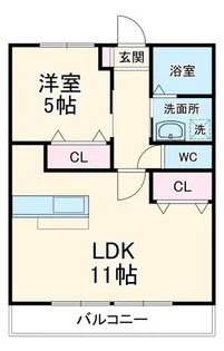 TOKAIハイツ2【1階】の間取り