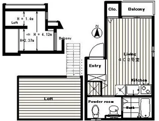 パーク神楽坂【4階】の間取り