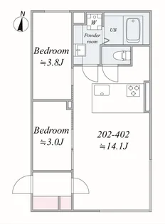 trias184【3階】の間取り