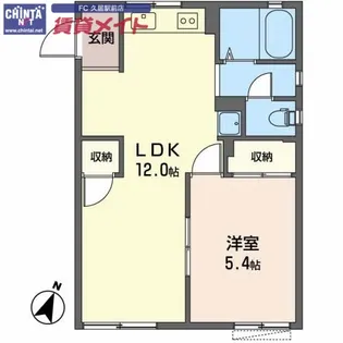 レーベンスハイム【1階】の間取り