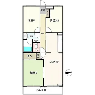 神奈川県大和市上和田【マンション】の間取り