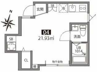 東京都中野区弥生町3【アパート】の間取り