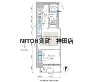 東京都中央区日本橋本町4【マンション】の間取り