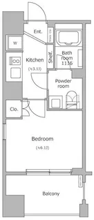 東京都新宿区市谷本村町【マンション】の間取り