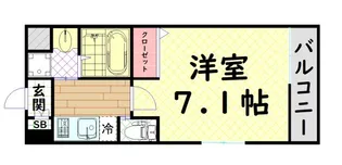 リヴィアス難波ルノン【4階】の間取り