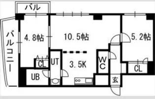 グランカーサ永山公園通 west【2階】の間取り
