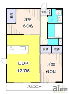 埼玉県所沢市大字北秋津【アパート】の間取り