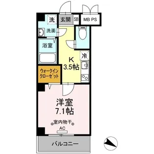 福島県郡山市大槻町字広町【マンション】の間取り