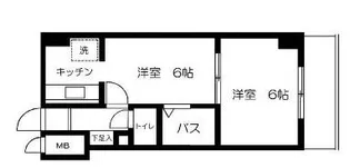 荒木第5ビル【4階】の間取り