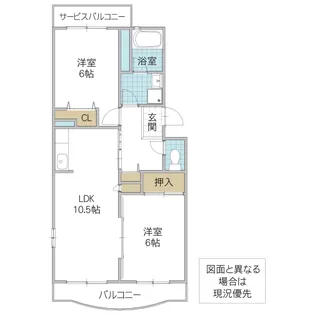 パティオマンション III【1階】の間取り