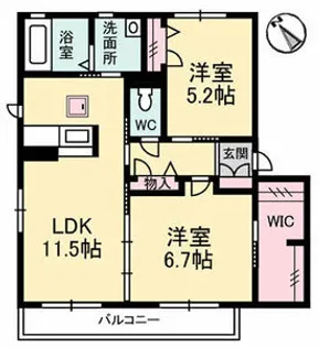 山口県防府市大字江泊【アパート】の間取り