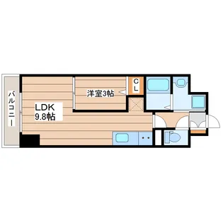 LUANA・AIR・RESIDENCE錦町【6階】の間取り