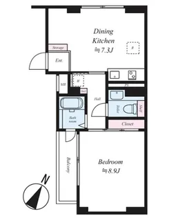 アーバイル目黒エピキュア【4階】の間取り