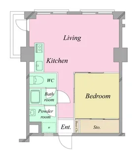 ライオンズマンション市ヶ谷【2階】の間取り