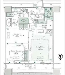 WORLD TOWER RESIDENCE【38階】の間取り