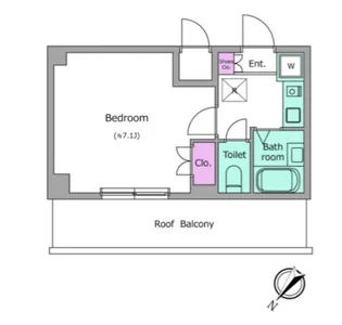 レジディア行徳【5階】の間取り