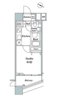 ファーストリアルタワー新宿【6階】の間取り