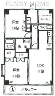東京都世田谷区南烏山1【マンション】の間取り