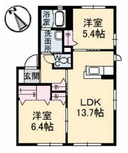 PLACIDO C棟【1階】の間取り