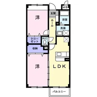 プロスペリティ・参番館【2階】の間取り