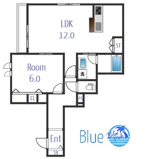 bell shounan katas【1階】の間取り