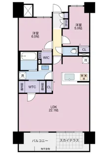 ロイヤルガーデン徳島駅西【15階】の間取り