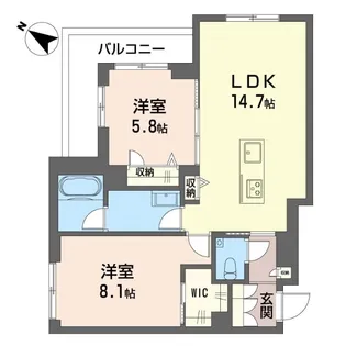 ガーデン片倉【2階】の間取り