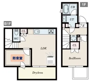 PASEO白山I II【1階】の間取り